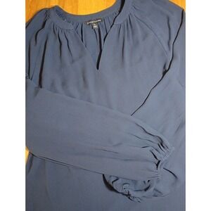 Blouse S Navy Sheer Lined Flowy Romantic Chic Boho‎ Lightweight Top 41 Hawthorn